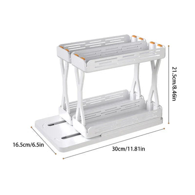 2-Tier Double Layer Storage Shelf Rack