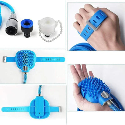 2-in-1 Pet Bathing Tool Shower Sprayer Scrubber
