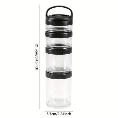 3-Tier Stackable Airtight Storage Canister Jar