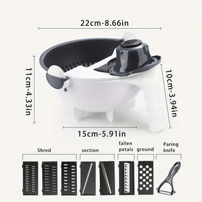 9-in-1 Vegetable Chopper Mandoline Slicer Dicer