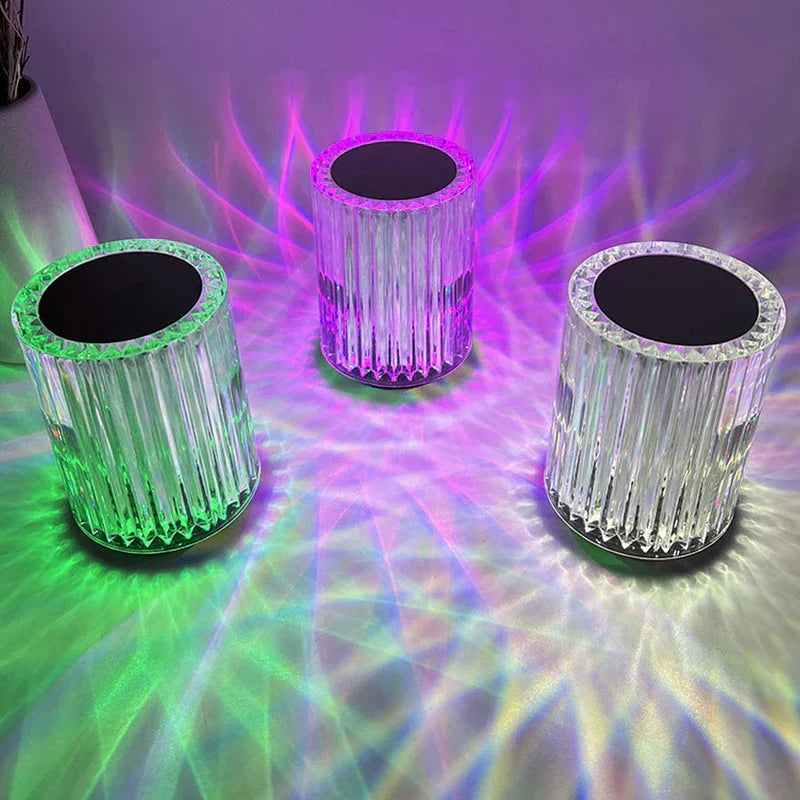 Crystal Table Lamp Usb Rechargeable Touch Control