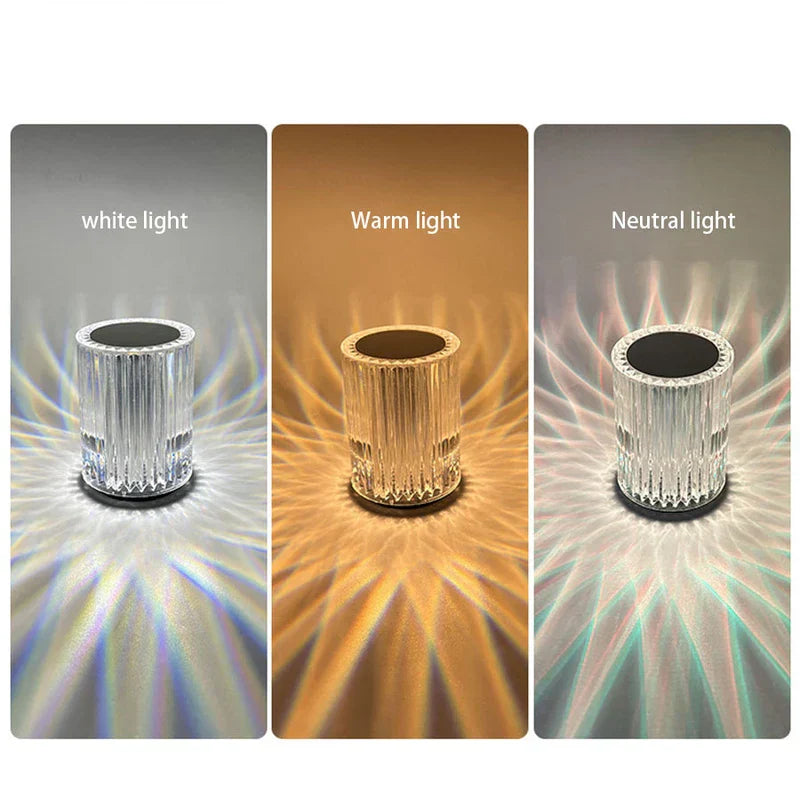 Crystal Table Lamp Usb Rechargeable Touch Control