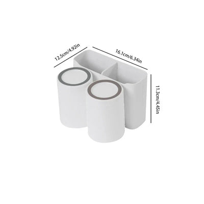 Double Toothbrush Mouthwash Cup Holder Set