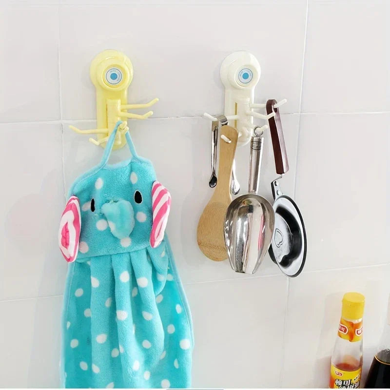 Heavy Duty Suction Cup Hooks – 6-Claw Reusable Wall Hangers