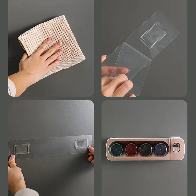 Multifunctional Toothbrush Holder Wall Mount