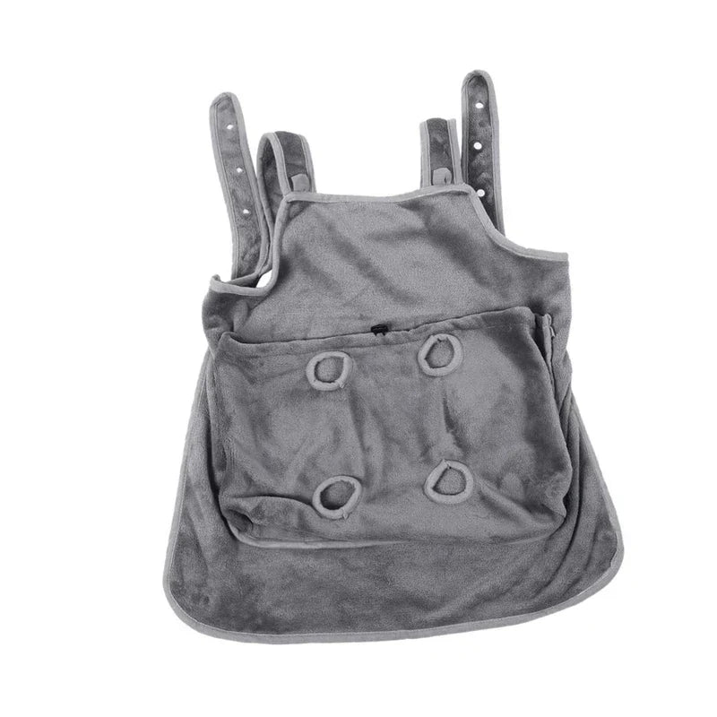 Cozy Hands-Free Pet Carrier Apron with Pockets