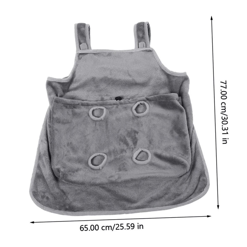 Cozy Hands-Free Pet Carrier Apron with Pockets