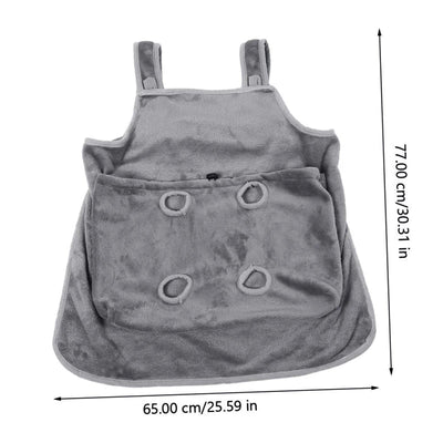 Cozy Hands-Free Pet Carrier Apron with Pockets