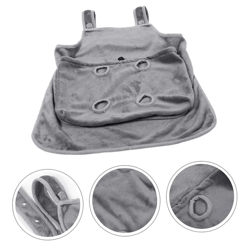 Cozy Hands-Free Pet Carrier Apron with Pockets