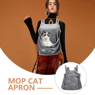 Cozy Hands-Free Pet Carrier Apron with Pockets