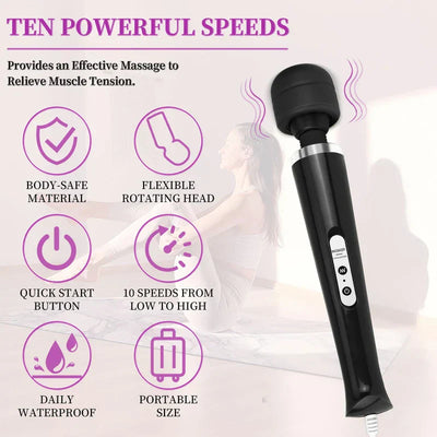 Vibrating Massage Stick Wand Roller Deep Tissue
