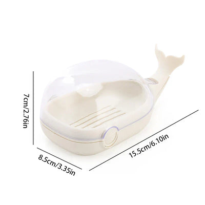 Whale Shape Soap Dish Holder Self-Draining